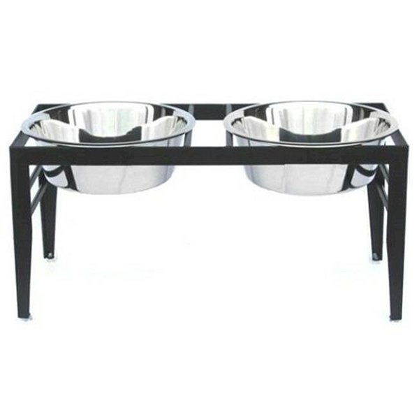 Petsstop PetsStop RDB19-L Chariot Double Elevated Dog Bowl; Large RDB19-L